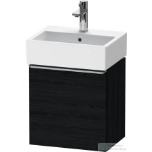   Duravit D-NEO 43,4x32,2 cm-es, 1 ajtós alsószekrény rozsdamentes acél hatású fogantyúval, mosdó és csaptelep nélkül, jobbos, matt fekete tölgy DE4217R70160000