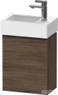 Duravit D-NEO 364x222 mm-es 1 ajtós függesztett szekrény 072438 mosdóhoz,balos, Walnut Dark Decor DE4218L2121
