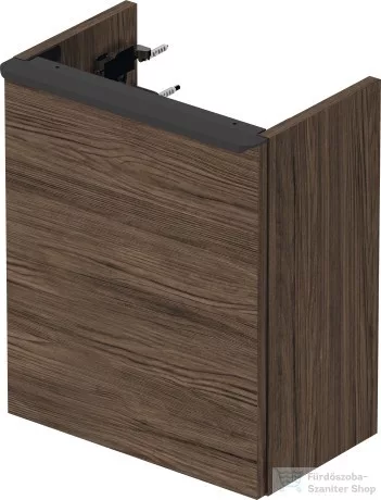 Duravit D-NEO 364x222 mm-es 1 ajtós függesztett szekrény 072438 mosdóhoz,balos, Walnut Dark Decor DE4218L2121