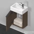 Duravit D-NEO 364x222 mm-es 1 ajtós függesztett szekrény 072438 mosdóhoz,balos, Walnut Dark Decor DE4218L2121