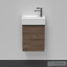 Duravit D-NEO 364x222 mm-es 1 ajtós függesztett szekrény 072438 mosdóhoz,balos, Walnut Dark Decor DE4218L2121
