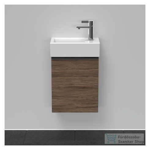 Duravit D-NEO 364x222 mm-es 1 ajtós függesztett szekrény 072438 mosdóhoz,balos, Walnut Dark Decor DE4218L2121