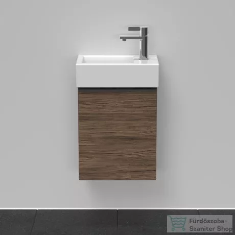 Duravit D-NEO 364x222 mm-es 1 ajtós függesztett szekrény 072438 mosdóhoz,balos, Walnut Dark Decor DE4218L2121