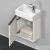 Duravit D-NEO 364x222 mm-es 1 ajtós függesztett szekrény 072438 mosdóhoz,balos, White High Gloss Decor DE4218L2222