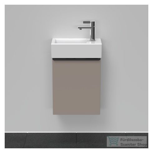 Duravit D-NEO 364x222 mm-es 1 ajtós függesztett szekrény 072438 mosdóhoz,balos, Basalt Matt Decor DE4218L4343