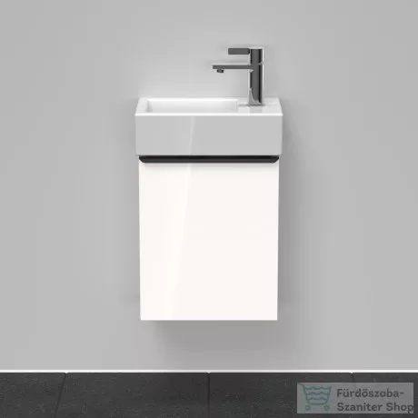Duravit D-NEO 364x222 mm-es 1 ajtós függesztett szekrény 072438 mosdóhoz,jobbos, White High Gloss Decor DE4218R2222