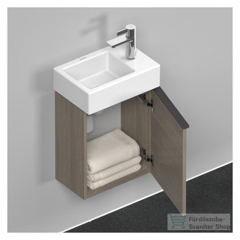 Duravit D-NEO 364x222 mm-es 1 ajtós függesztett szekrény 072438 mosdóhoz,jobbos, Oak Terra DE4218R3535