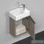 Duravit D-NEO 364x222 mm-es 1 ajtós függesztett szekrény 072438 mosdóhoz,jobbos, Oak Terra DE4218R3535