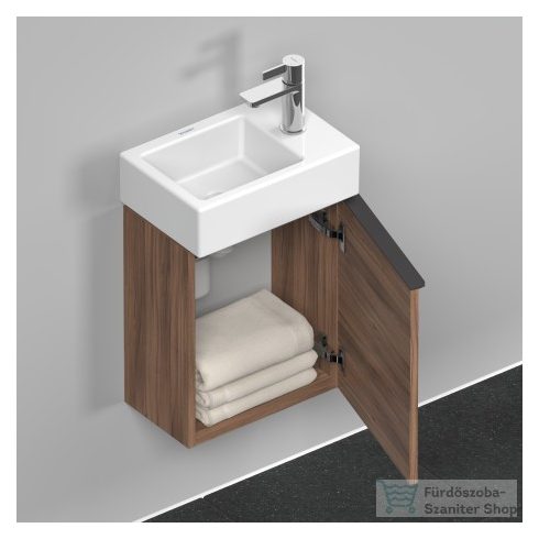 Duravit D-NEO 364x222 mm-es 1 ajtós függesztett szekrény 072438 mosdóhoz,jobbos, Natural Walnut Decor DE4218R7979