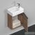 Duravit D-NEO 364x222 mm-es 1 ajtós függesztett szekrény 072438 mosdóhoz,jobbos, Natural Walnut Decor DE4218R7979