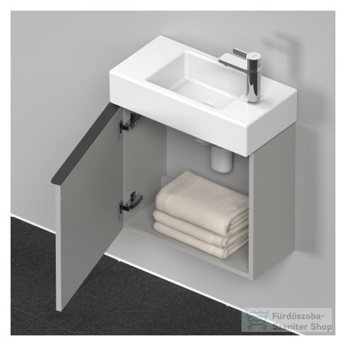 Duravit D-NEO 484x222 mm-es 1 ajtós függesztett szekrény 072450 mosdóhoz,balos, Concrete Grey Matt Decor DE4219L0707