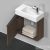Duravit D-NEO 484x222 mm-es 1 ajtós függesztett szekrény 072450 mosdóhoz,balos, Walnut Dark Decor DE4219L2121