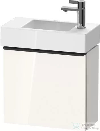 Duravit D-NEO 484x222 mm-es 1 ajtós függesztett szekrény 072450 mosdóhoz,balos, White High Gloss Decor DE4219L2222