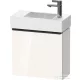 Duravit D-NEO 484x222 mm-es 1 ajtós függesztett szekrény 072450 mosdóhoz,balos, White High Gloss Decor DE4219L2222
