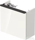 Duravit D-NEO 484x222 mm-es 1 ajtós függesztett szekrény 072450 mosdóhoz,balos, White High Gloss Decor DE4219L2222