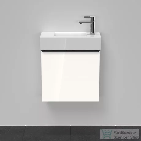 Duravit D-NEO 484x222 mm-es 1 ajtós függesztett szekrény 072450 mosdóhoz,balos, White High Gloss Decor DE4219L2222