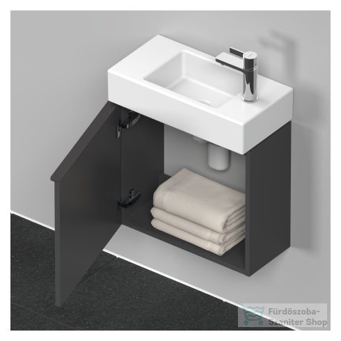 Duravit D-NEO 484x222 mm-es 1 ajtós függesztett szekrény 072450 mosdóhoz,balos, Graphite Matt Decor DE4219L4949