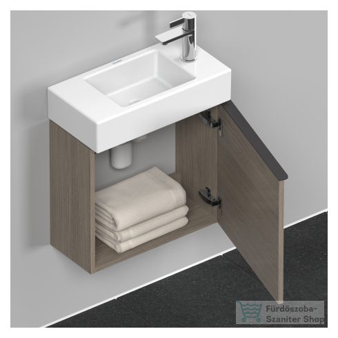 Duravit D-NEO 484x222 mm-es 1 ajtós függesztett szekrény 072450 mosdóhoz,jobbos, Oak Terra DE4219R3535