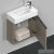 Duravit D-NEO 484x222 mm-es 1 ajtós függesztett szekrény 072450 mosdóhoz,jobbos, Oak Terra DE4219R3535
