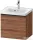 Duravit D-NEO 48,4x37,2 cm-es, 1 fiókos fali szekrény, fekete fogantyúval, 074250XXX mosdóhoz, matt dió DE42480BD790000