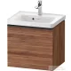 Duravit D-NEO 48,4x37,2 cm-es, 1 fiókos fali szekrény, fekete fogantyúval, 074250XXX mosdóhoz, matt dió DE42480BD790000