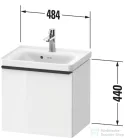 Duravit D-NEO 48,4x37,2 cm-es, 1 fiókos fali szekrény, fekete fogantyúval, 074250XXX mosdóhoz, matt dió DE42480BD790000