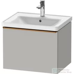   Duravit D-NEO 584x 452 mm-es, 1 fiókos függesztett szekrény szálcsiszolt bronz fogantyúval, 236760XXX mosdóhoz, matt betonszürke DE4249004070000