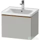 Duravit D-NEO 584x 452 mm-es, 1 fiókos függesztett szekrény szálcsiszolt bronz fogantyúval, 236760XXX mosdóhoz, matt betonszürke DE4249004070000