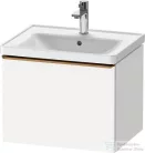 Duravit D-NEO 584x 452 mm-es 1 fiókos függesztett szekrény szálcsiszolt bronz fogantyúval, 236760XXX mosdóhoz, matt fehér DE4249004180000