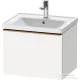 Duravit D-NEO 584x 452 mm-es 1 fiókos függesztett szekrény szálcsiszolt bronz fogantyúval, 236760XXX mosdóhoz, matt fehér DE4249004180000
