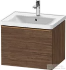 Duravit D-NEO 584x 452 mm-es 1 fiókos függesztett szekrény szálcsiszolt bronz fogantyúval, 236760XXX mosdóhoz, matt sötét dió DE4249004210000