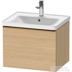   Duravit D-NEO 584x 452 mm-es 1 fiókos függesztett szekrény szálcsiszolt bronz fogantyúval, 236760XXX mosdóhoz, natúr tölgy DE4249004300000