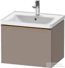 Duravit D-NEO 584x 452 mm-es 1 fiókos függesztett szekrény szálcsiszolt bronz fogantyúval, 236760XXX mosdóhoz, matt bazalt DE4249004430000
