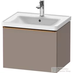   Duravit D-NEO 584x 452 mm-es 1 fiókos függesztett szekrény szálcsiszolt bronz fogantyúval, 236760XXX mosdóhoz, matt bazalt DE4249004430000