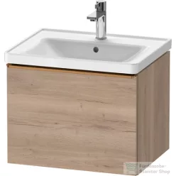   Duravit D-NEO 584x 452 mm-es 1 fiókos függesztett szekrény szálcsiszolt bronz fogantyúval, 236760XXX mosdóhoz, márványos tölgy DE4249004550000