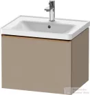 Duravit D-NEO 584x 452 mm-es 1 fiókos függesztett szekrény szálcsiszolt bronz fogantyúval, 236760XXX mosdóhoz, matt len DE4249004750000