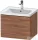 Duravit D-NEO 584x 452 mm-es 1 fiókos függesztett szekrény szálcsiszolt bronz fogantyúval, 236760XXX mosdóhoz, matt dió DE4249004790000