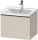 Duravit D-NEO 584x 452 mm-es 1 fiókos függesztett szekrény szálcsiszolt bronz fogantyúval, 236760XXX mosdóhoz, matt taupe DE4249004910000