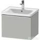 Duravit D-NEO 584x 452 mm-es, 1 fiókos függesztett szekrény króm fogantyúval, 236760XXX mosdóhoz, matt betonszürke DE4249010070000