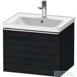   Duravit D-NEO 584x 452 mm-es 1 fiókos függesztett szekrény króm fogantyúval, 236760XXX mosdóhoz, matt fekete tölgy DE4249010160000