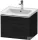 Duravit D-NEO 584x 452 mm-es 1 fiókos függesztett szekrény króm fogantyúval, 236760XXX mosdóhoz, matt fekete tölgy DE4249010160000