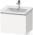 Duravit D-NEO 584x 452 mm-es 1 fiókos függesztett szekrény króm fogantyúval, 236760XXX mosdóhoz, matt fehér DE4249010180000