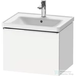   Duravit D-NEO 584x 452 mm-es 1 fiókos függesztett szekrény króm fogantyúval, 236760XXX mosdóhoz, matt fehér DE4249010180000