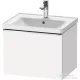 Duravit D-NEO 584x 452 mm-es 1 fiókos függesztett szekrény króm fogantyúval, 236760XXX mosdóhoz, matt fehér DE4249010180000
