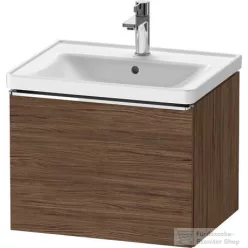   Duravit D-NEO 584x 452 mm-es 1 fiókos függesztett szekrény króm fogantyúval, 236760XXX mosdóhoz, matt sötét dió DE4249010210000