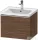 Duravit D-NEO 584x 452 mm-es 1 fiókos függesztett szekrény króm fogantyúval, 236760XXX mosdóhoz, matt sötét dió DE4249010210000