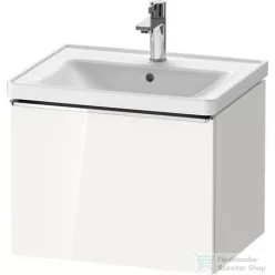   Duravit D-NEO 584x 452 mm-es 1 fiókos függesztett szekrény króm fogantyúval, 236760XXX mosdóhoz, fényes fehér DE4249010220000