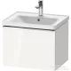 Duravit D-NEO 584x 452 mm-es 1 fiókos függesztett szekrény króm fogantyúval, 236760XXX mosdóhoz, fényes fehér DE4249010220000