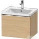 Duravit D-NEO 584x 452 mm-es 1 fiókos függesztett szekrény króm fogantyúval, 236760XXX mosdóhoz, natúr tölgy DE4249010300000