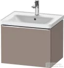 Duravit D-NEO 584x 452 mm-es 1 fiókos függesztett szekrény króm fogantyúval, 236760XXX mosdóhoz, matt bazalt DE4249010430000